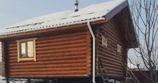 Баня из оцилиндрованного бревна под ключ в Алексеевке - от 137150 рублей